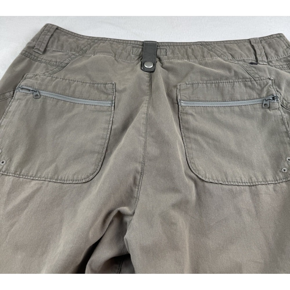 Eddie Bauer Sport Pants Womens 12 Brown Capri Outdoor Hiking Cropped Cargo Nylon - Picture 15 of 15